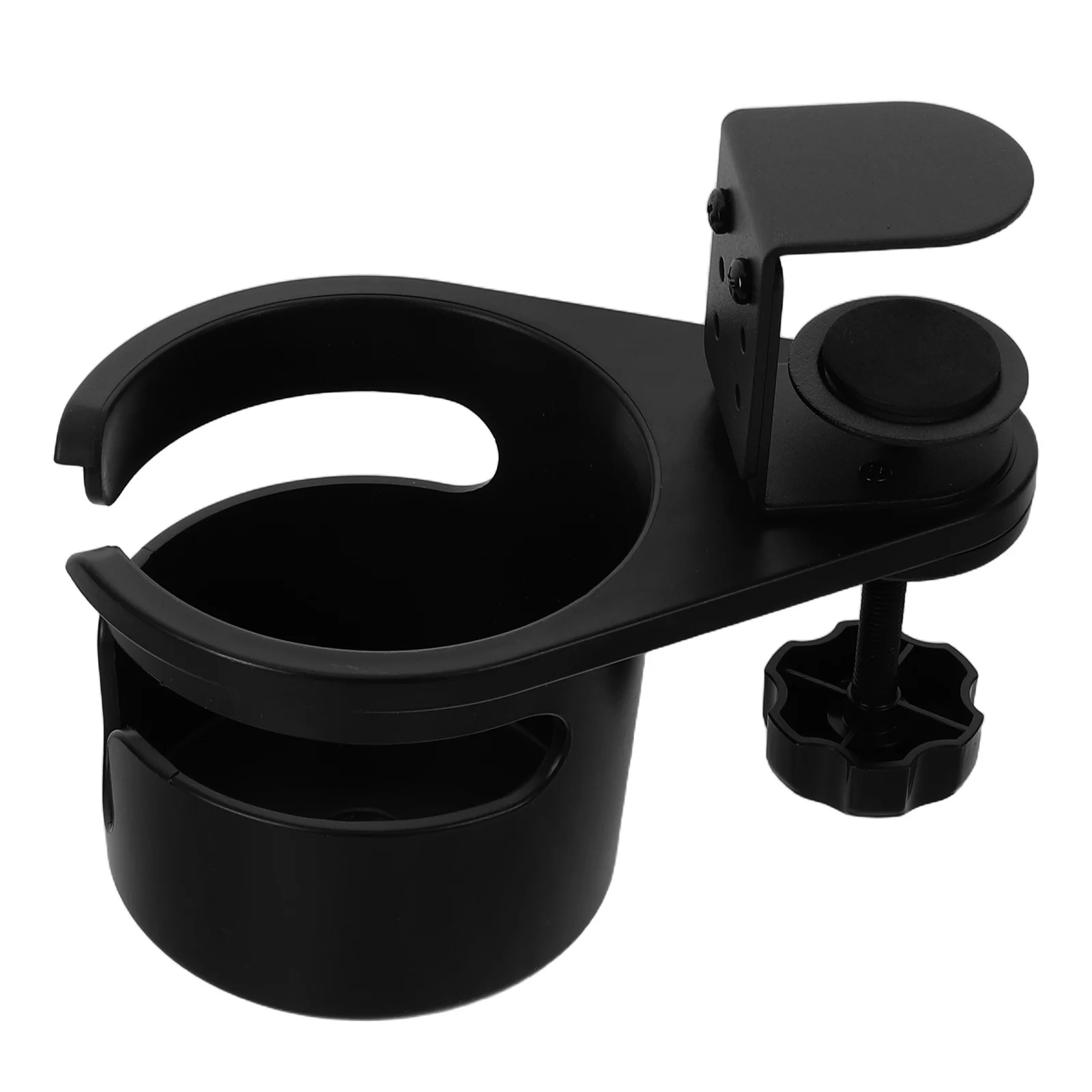 Morsetto portabicchieri per scrivania Morsetto regolabile da 63 mm senza ribaltamento su supporto girevole per porta bottiglie d'acqua da tavolo