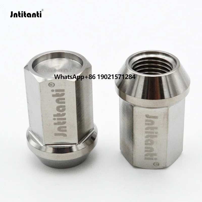 Jntitanti Cone Seat Auto Parts Gr.5 Titanium Car Wheel Nut M14*1.5*35mm for Jeep Land Rover  Cherokee Jaguar VW