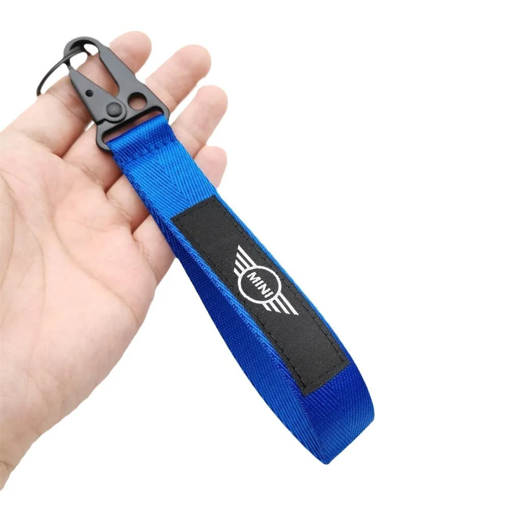 

Fashion Car Keychain Nylon Braided Wristband Red Black Blue Lanyard For BMW Mini Cooper Countryman Clubman R55 R56 R60 F54 F55