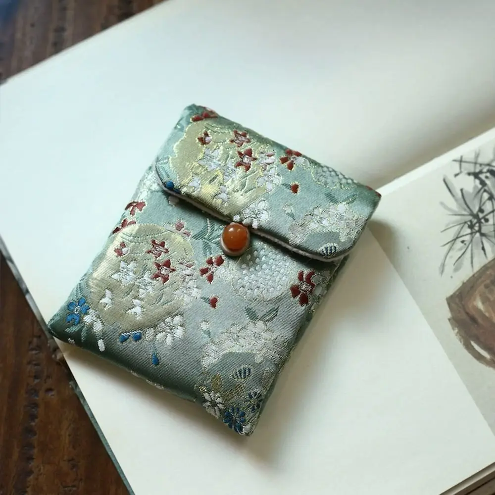 ปักผ้ากระเป๋าเก็บเครื่องประดับ MINI Multifunctional สุขาภิบาล Pad กระเป๋าผ้าฝ้ายสําหรับปะเก็นผ้าเช็ดปากผ้าเช็ดตัวลิปสติก