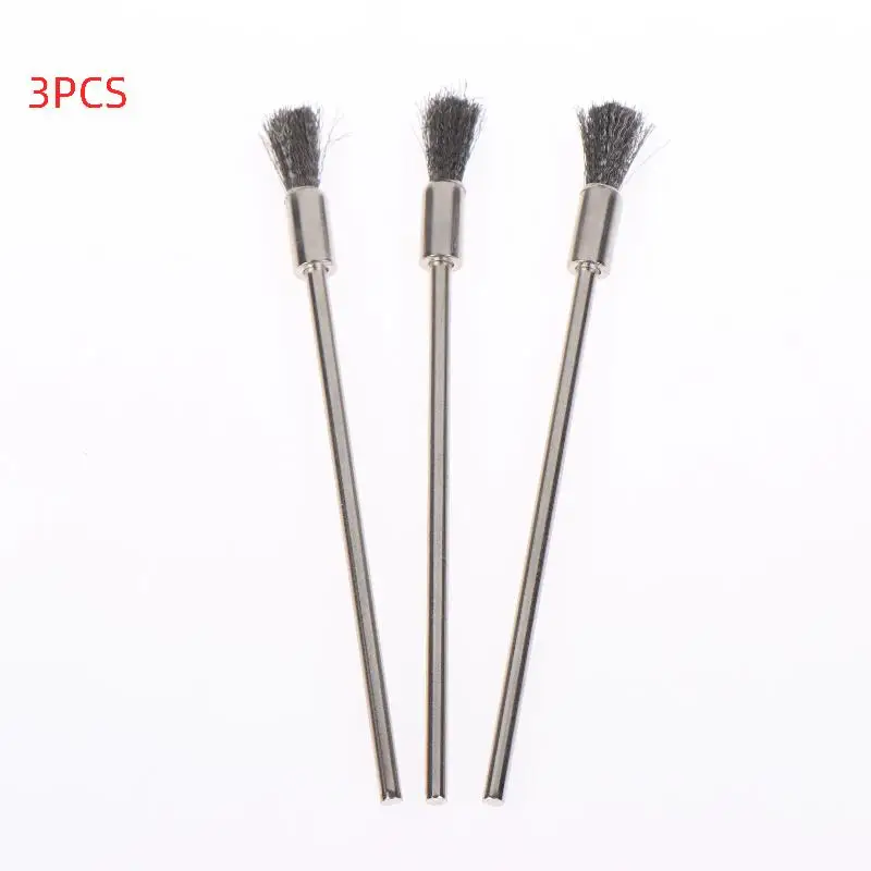 3Pcs 100mm Extended Stainless Steel Wire Brushes Fast Rust Removal Polishing Tools for Metal Surfaces Automotive Detailing Use