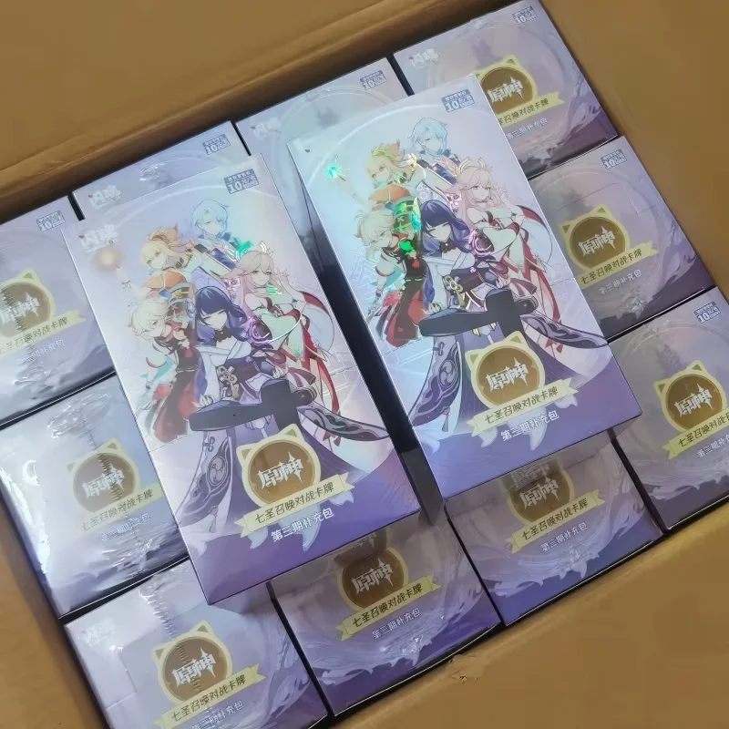 

In Stock Genuine Genshin Impact Invokation Tcg Battle Card V1 V2 V3 Battle Board Game Collcet Cards Original Box Birthday Gifts