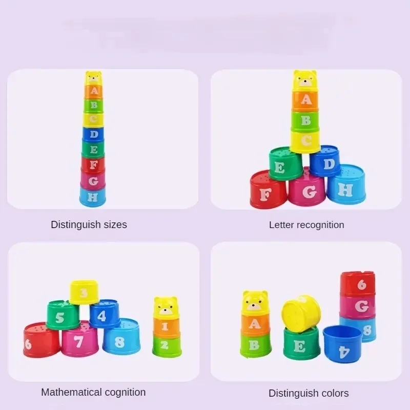 Kid Brain Response Battle Fold Cup Hand Speed Competition Fold Cup Baby Stack Game Early Education Puzzle Train Board Games Toy view 4