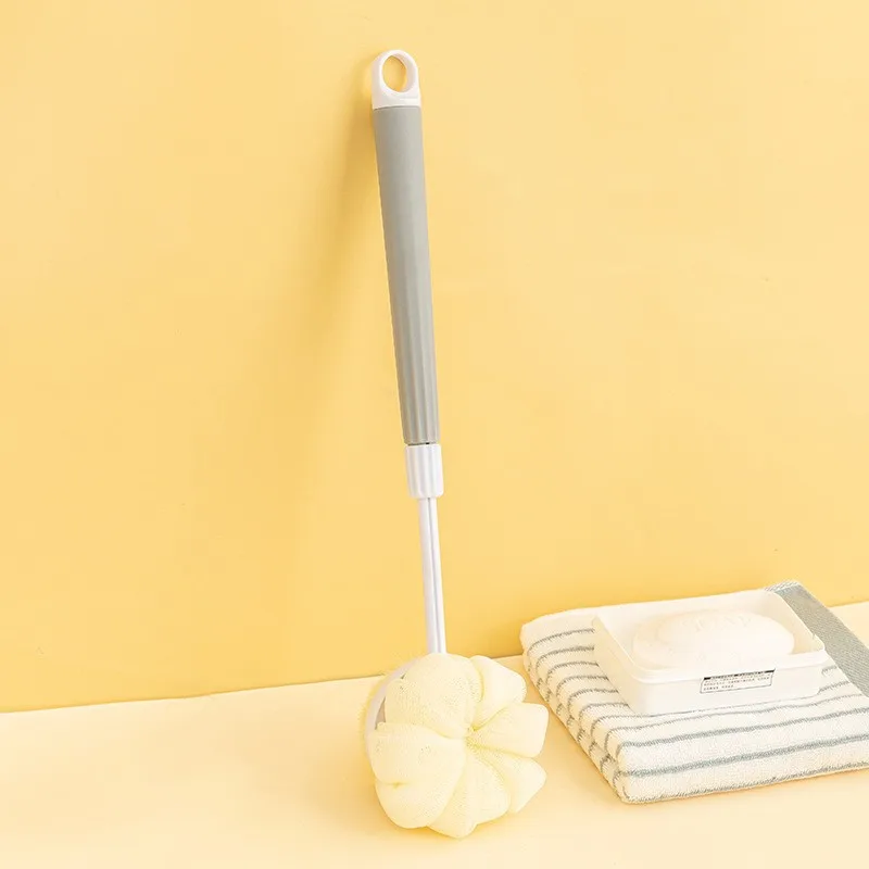1Pcs Bath Brush Bathroom Things for the Bathroom Long-handled Shower Sponge Exfoliant Mud Scrub Dual-purpose Products Household