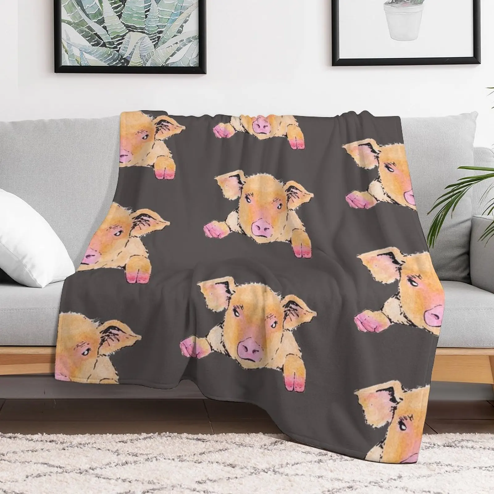 Piggy Throw Blanket Blankets For Bed Weighted Custom Thermal Blankets