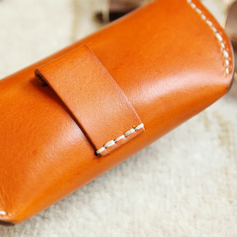 حامل نظارات شمسية مغناطيسي من جلد البقر الأصلي حافظة نظارات ملحقات النظارات منظم نظارات القراءة صندوق تخزين نظارات القراءة #4