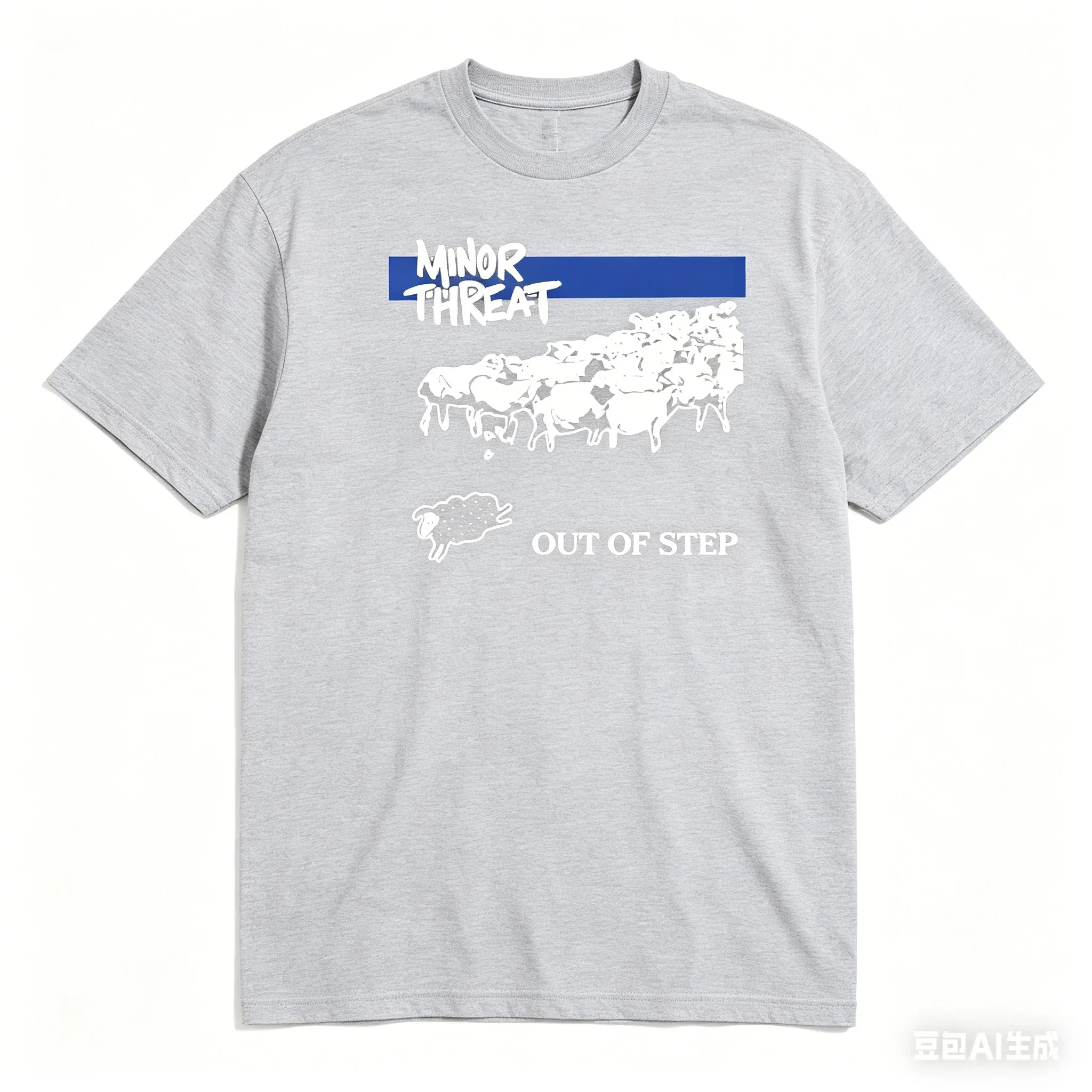 Minor Threat T Shirt Album Out of Step Tshirt American Hardcore Punk Band Graphic Tshirts Fashion Trend Unisex Short-sleev Tee