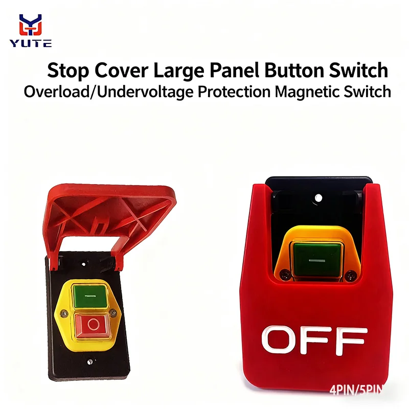 YH02-A/OFF é adequado para torno interruptor de pá bancada broca/moedor KJD17B-16 serra de mesa interruptor de botão eletromagnético 16a 250v