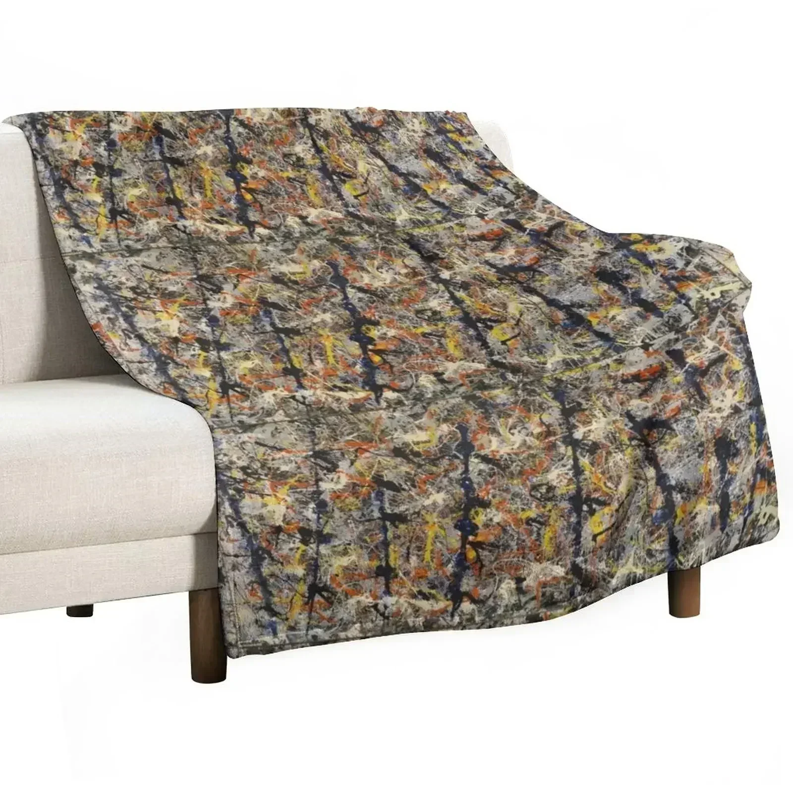 Jackson Pollock - Blue Poles - abstract expressionist painting Throw Blanket for sofa Tourist Weighted Blankets