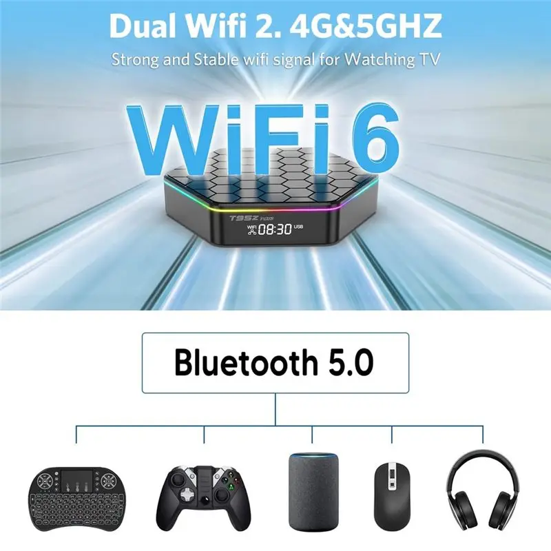 أداء مستقر-T95Z Plus Android 12 TV Box 8K Allwinner H618 2.4G 5G Wifi 6 BT 5.0 مشغل الوسائط Android Box 2GB + 16GB سهل الاستخدام #4