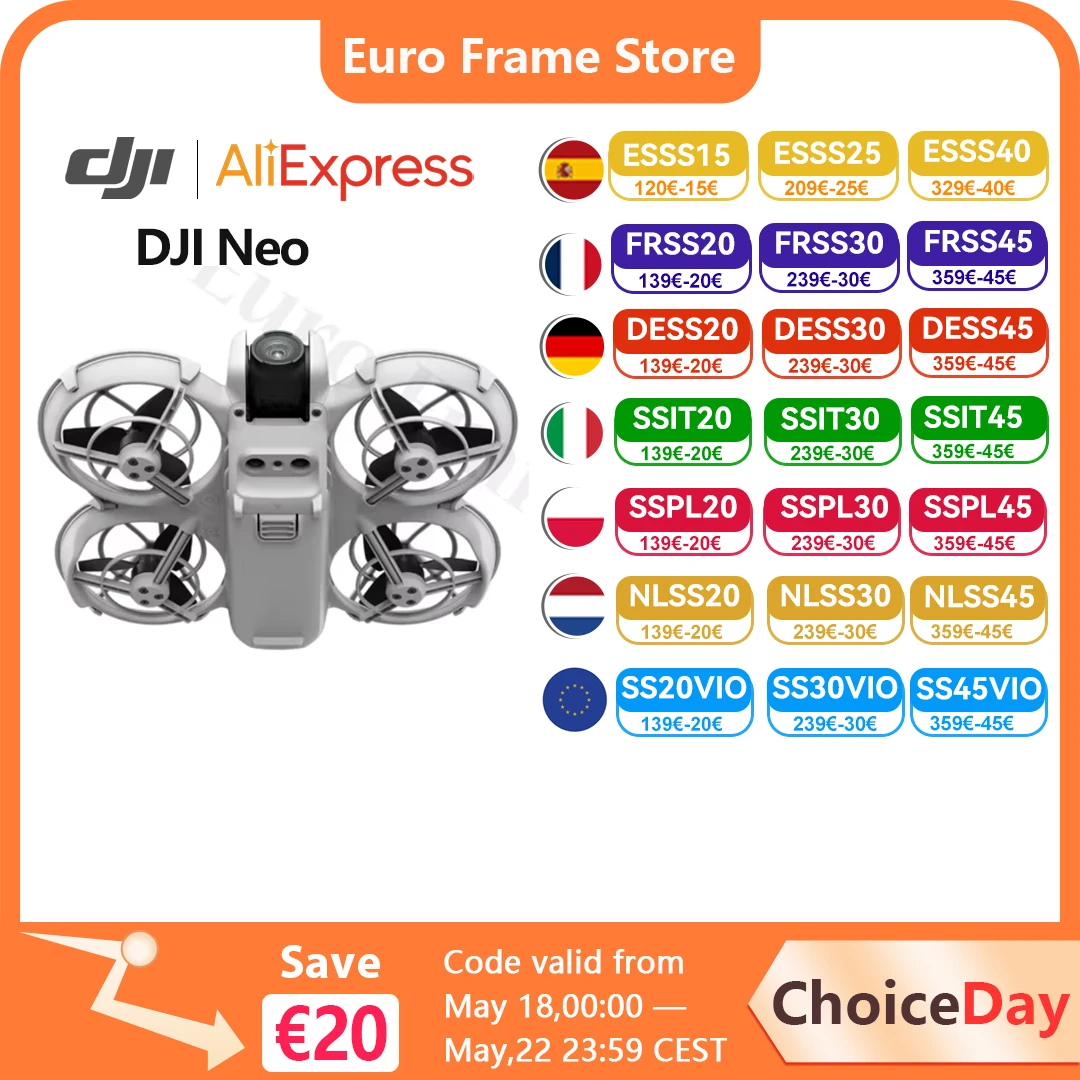 DJI Neo (No RC) Camera Drone 135 g Light & Portable 4K Ultra-Stabilized Video Full-Coverage Propeller Guards New Original