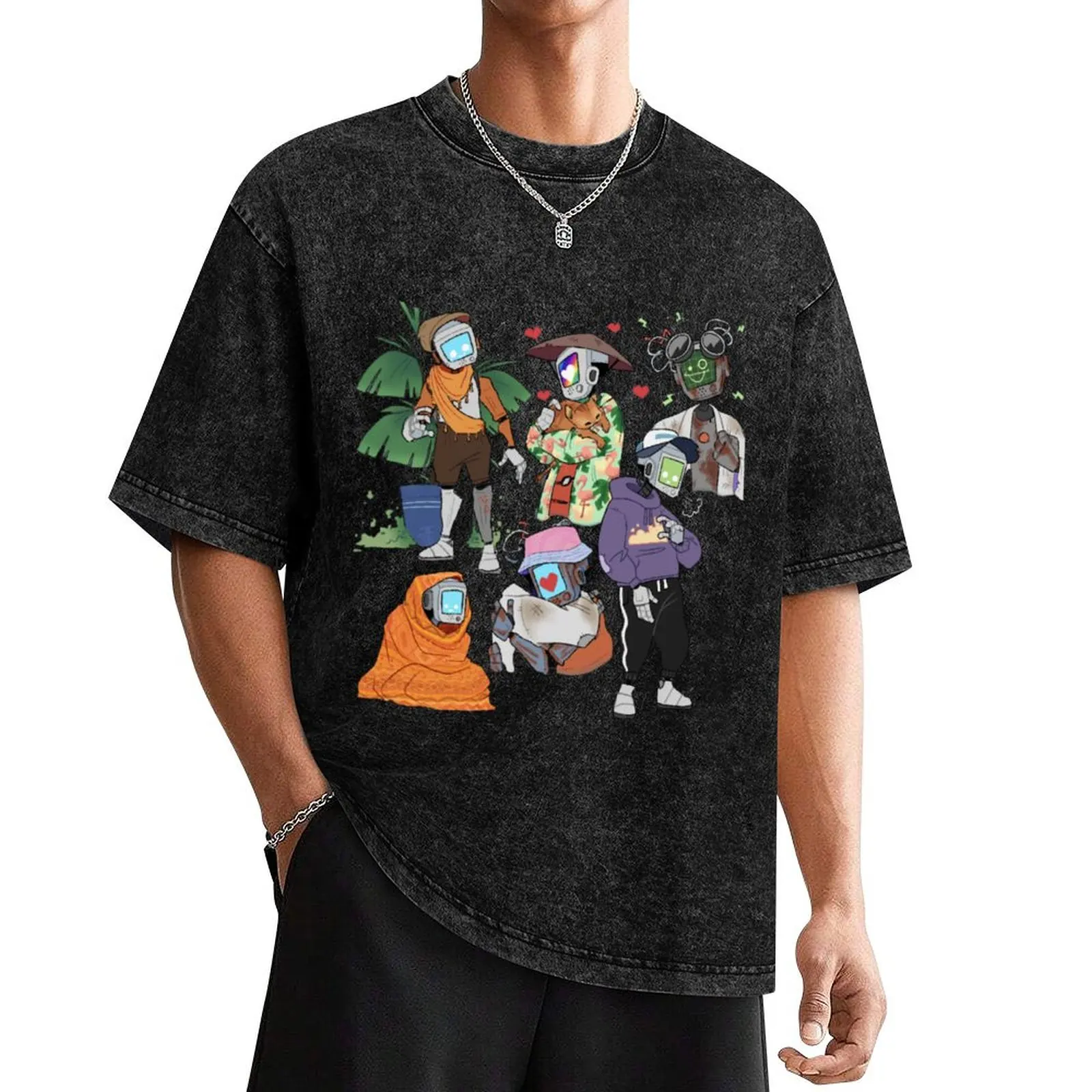 

Stray Game T-Shirt luxury designer anime clothes graphics mens graphic t-shirts