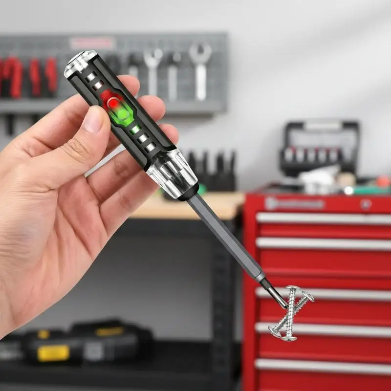 Insulated Multi Magnetic Screwdriver Voltage Tester Pen Zero Line Induction Hand Tool for Safe Electrical Repair Work