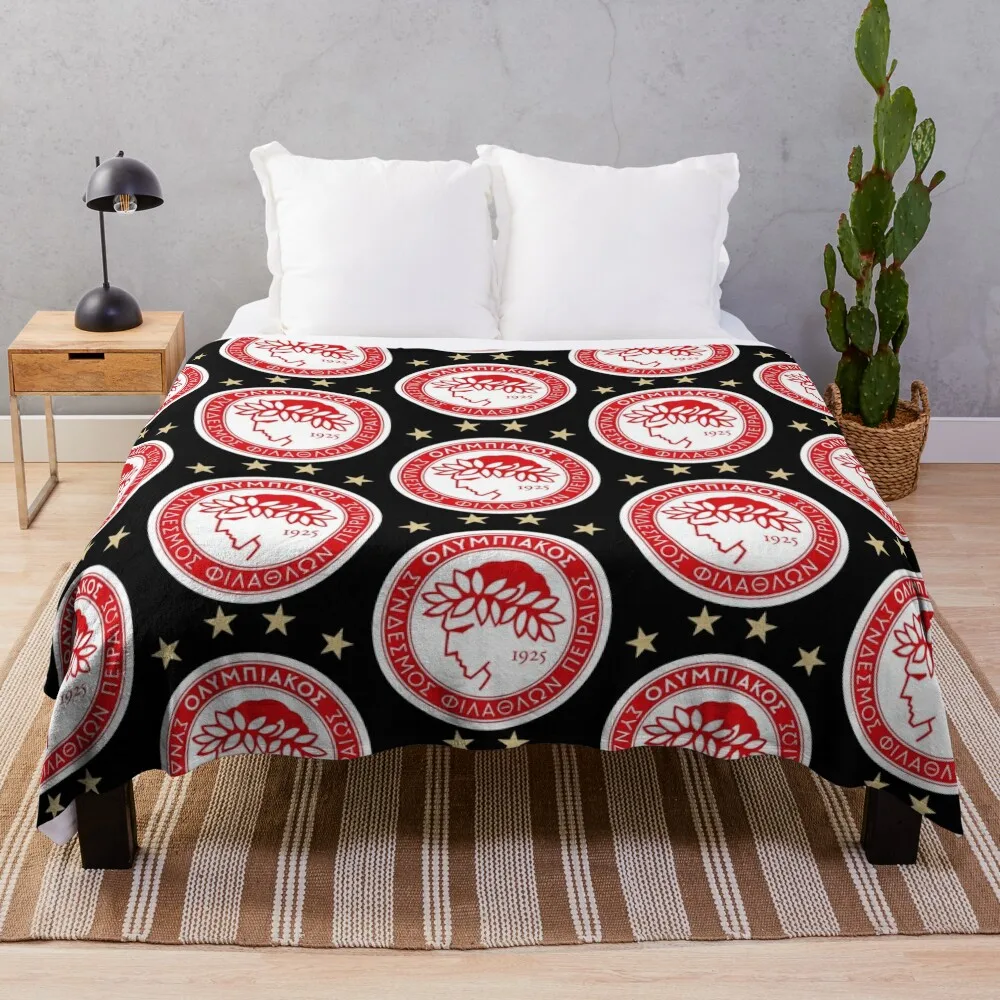 Olympiakos - Olympiacos - Ολυμπιακ?? ΣΦΠ Throw Blanket Beautifuls Moving Quilt Plush Blankets