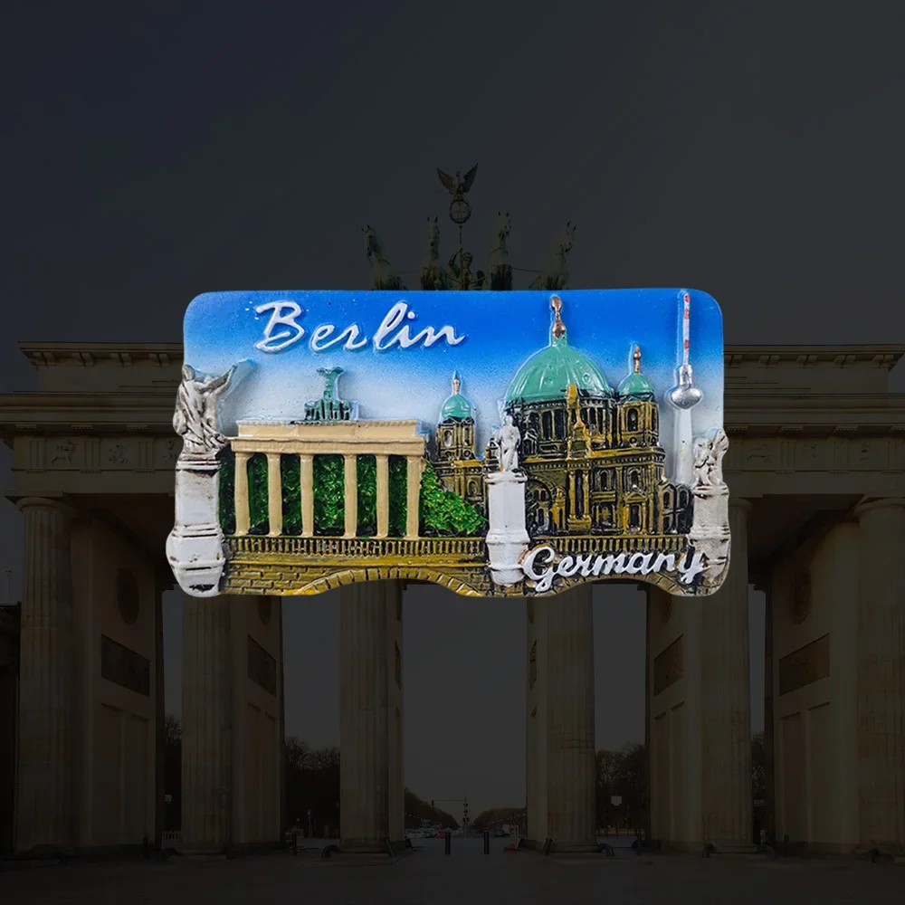 مغناطيس الثلاجة ملصق مائي ألمانيا برلين ميونيخ ألمانيا السياحة هدية تذكارية لتقوم بها بنفسك الثلاجة ملصقات ثلاثية الأبعاد المغناطيسي ديكور المنزل #3