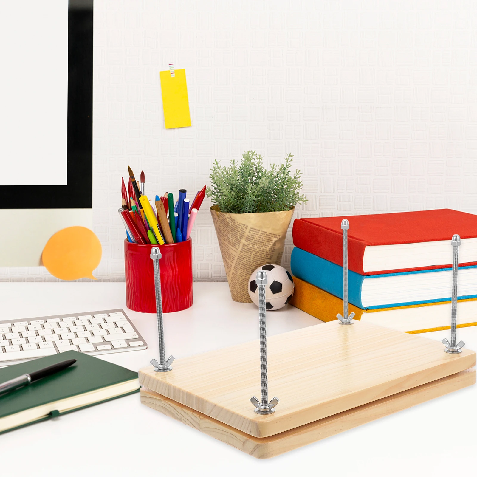 Boekpers Bindbenodigdheden Bamboe Hout Boekbindbord Bindmiddel Maker Tools Suite Kit Embosser