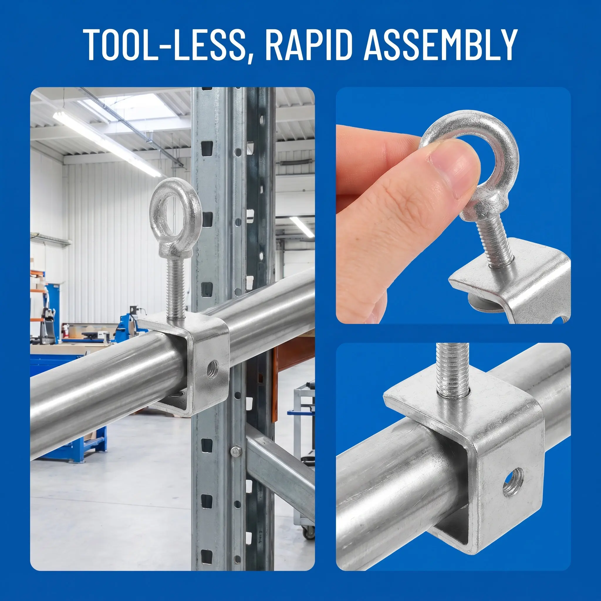 2Pcs Heavy Duty C Clamp Stainless Steel Mini Tiger Clamps for Workshop Pipe Support Quick Release Industrial Hardware Pipe