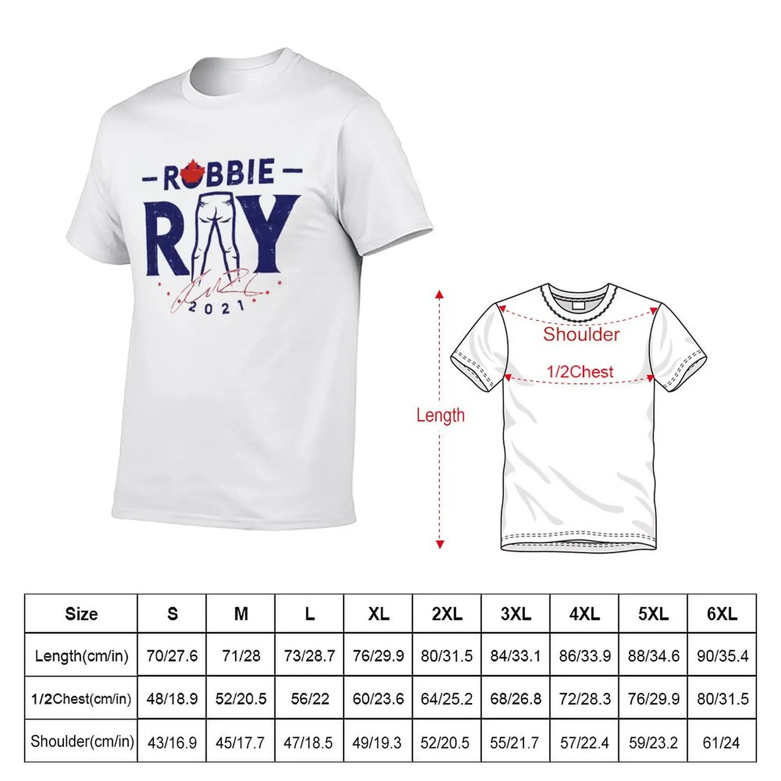 Robbie Ray tight pants T-Shirt Plus Size Basic Cotton T-Shirt