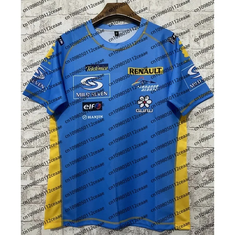 

New Formula One Racing Suit, Fernando Alonso Renault Team T-shirt, Men and Women 3D Printed Sports Fashion Casual Loose T-shirt