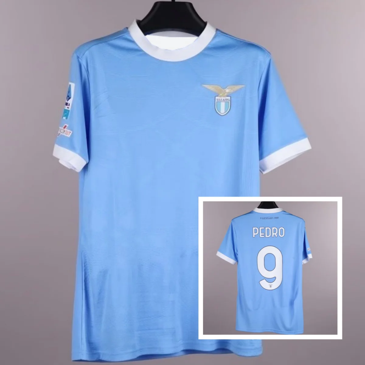 2026 Lazio Pedro #9 3D Printed Football Jersey Men Summer Short-sleeved T-shirt Breathable Quick Drying Streetwear Clothing
