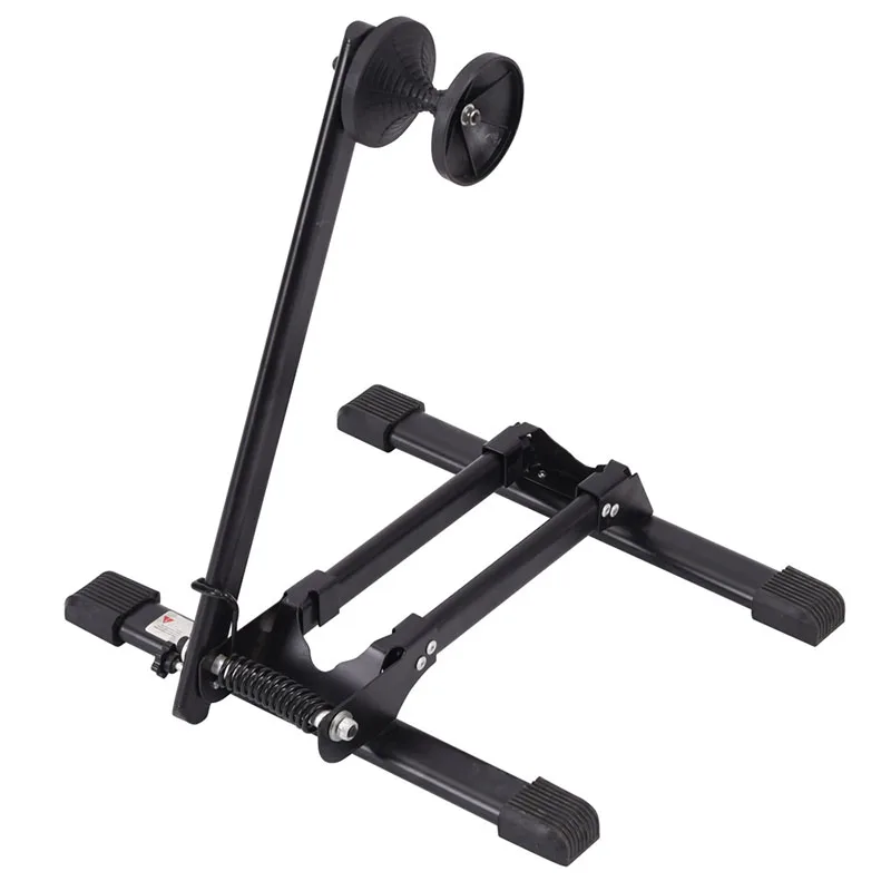 Bicycle Floor Parking Rack High-Strength Carbon Steel Bike Parking Rack Folding Workshop Repaire Stand Wheel Parking Holder