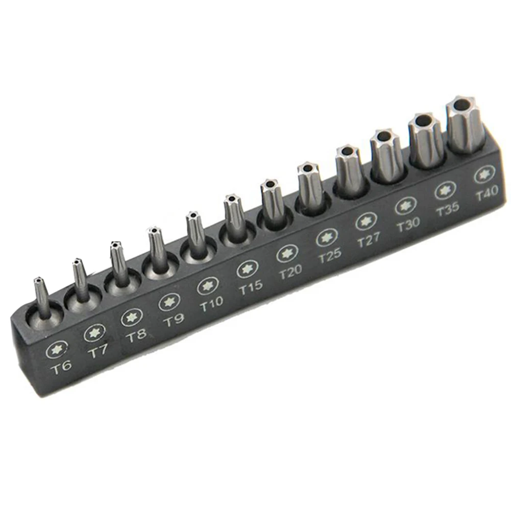 Robust For Torx Screwdriver Bits Set 12pcs Sizes T6 T40 Featuring a Convenient 1/4 Inch Hex Shank for Easy Use