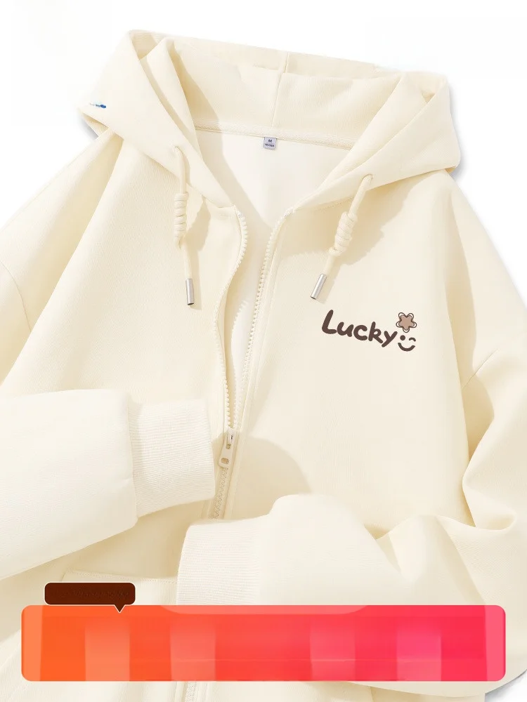 Jeanswest Kapuzen-Reißverschluss Jaet Damen-Leicht-Cardigan-Sweatshirt American Lazy Sle Herbst Neuankömmling Einzelstück