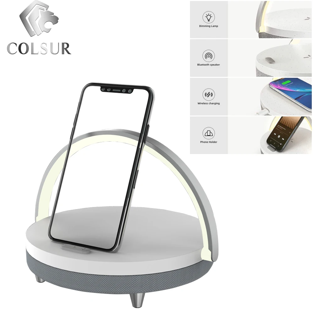 New Multifuction Speaker Bluetooth-compatible Wireless Charger Phone Holder Retro Player Stereo Vintage Portable Speaker Music