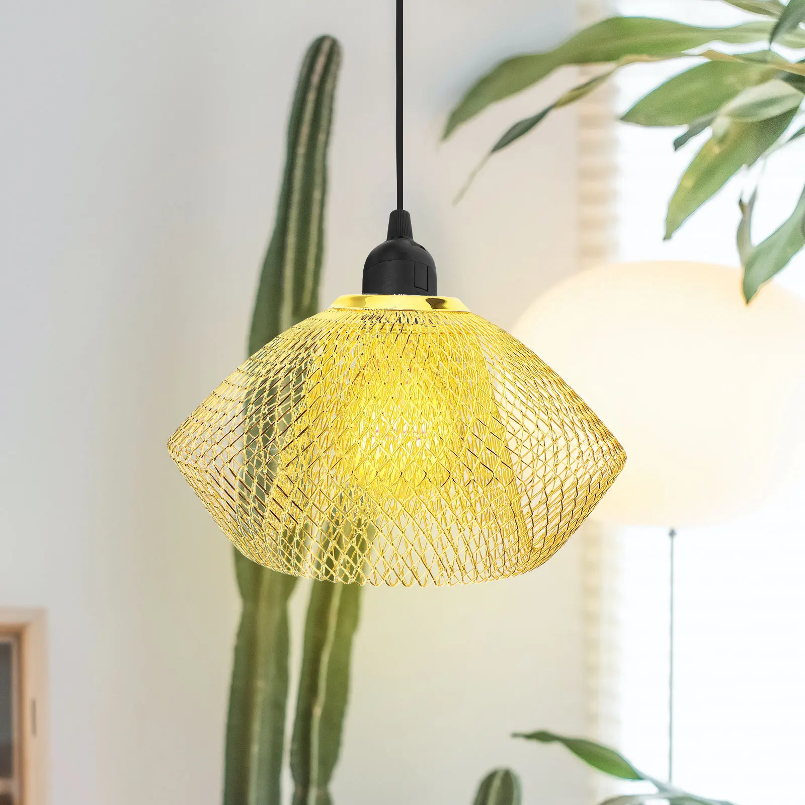 

Iron Chandelier Lamp Shade 185x105 Golden Retro Metal Ceiling Light Cover Pendant Lampshades for Home Kitchen Bar