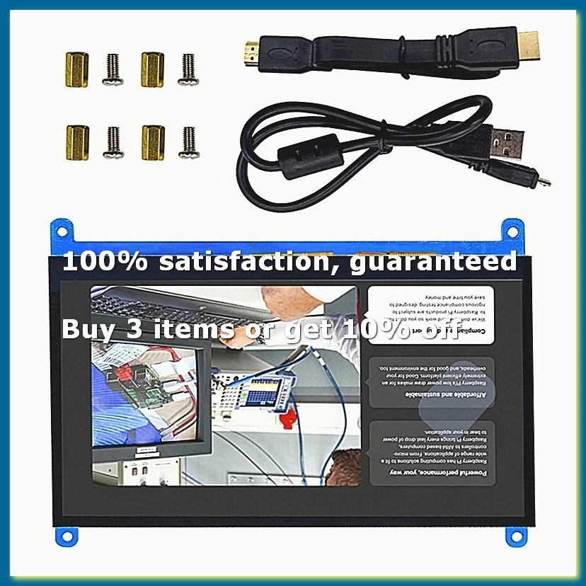 1024x600 7 Inch Touch -Compatible Display Touch Screen Panel for Raspberry Display LCD HD Display Pc Monitor IPS-WDL