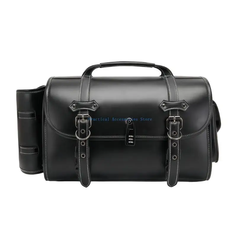 

U75E Motorcycle Back Bags Waterproof Tail Bag Rear Bag PU Leather Storage Bag Cycling Helmets Bag