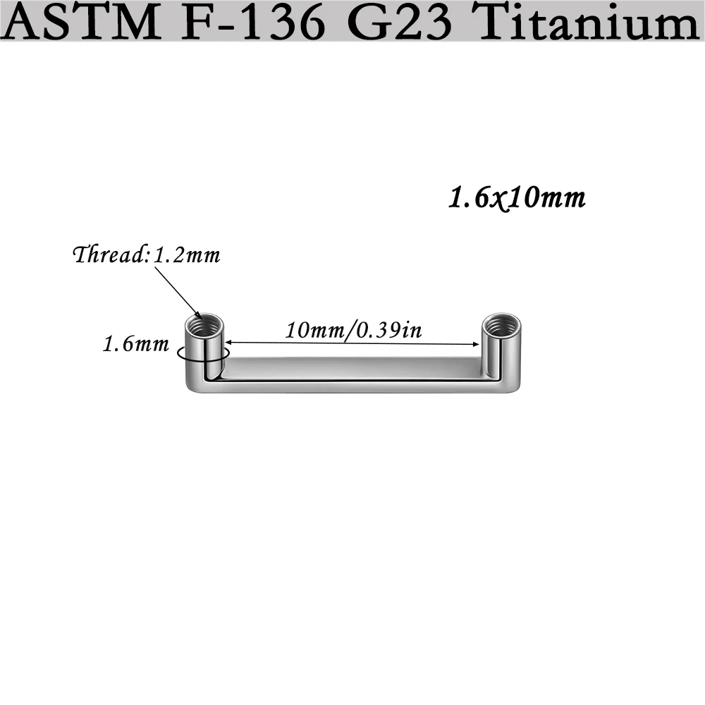 G23 Titanium Surface Piercing Double Threaded Dermal Anchor