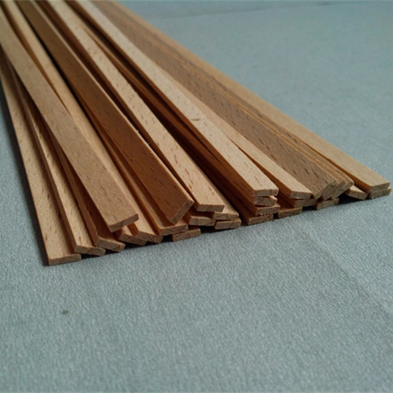 Custom Natural Red Walnut Wood Strips Slats 40 Pieces, Thickness 0.6mm to 2mm, Widths 2mm to 7mm, for DIY Furniture Woodworking