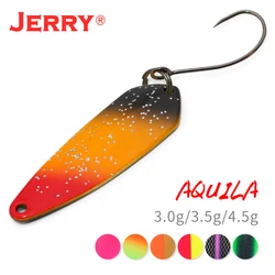 Jerry Aquila Micro Fishing Spoons Lake UV Color Area Trout Chub Perch Metal Lures Bait Spinner Glitter Pesca