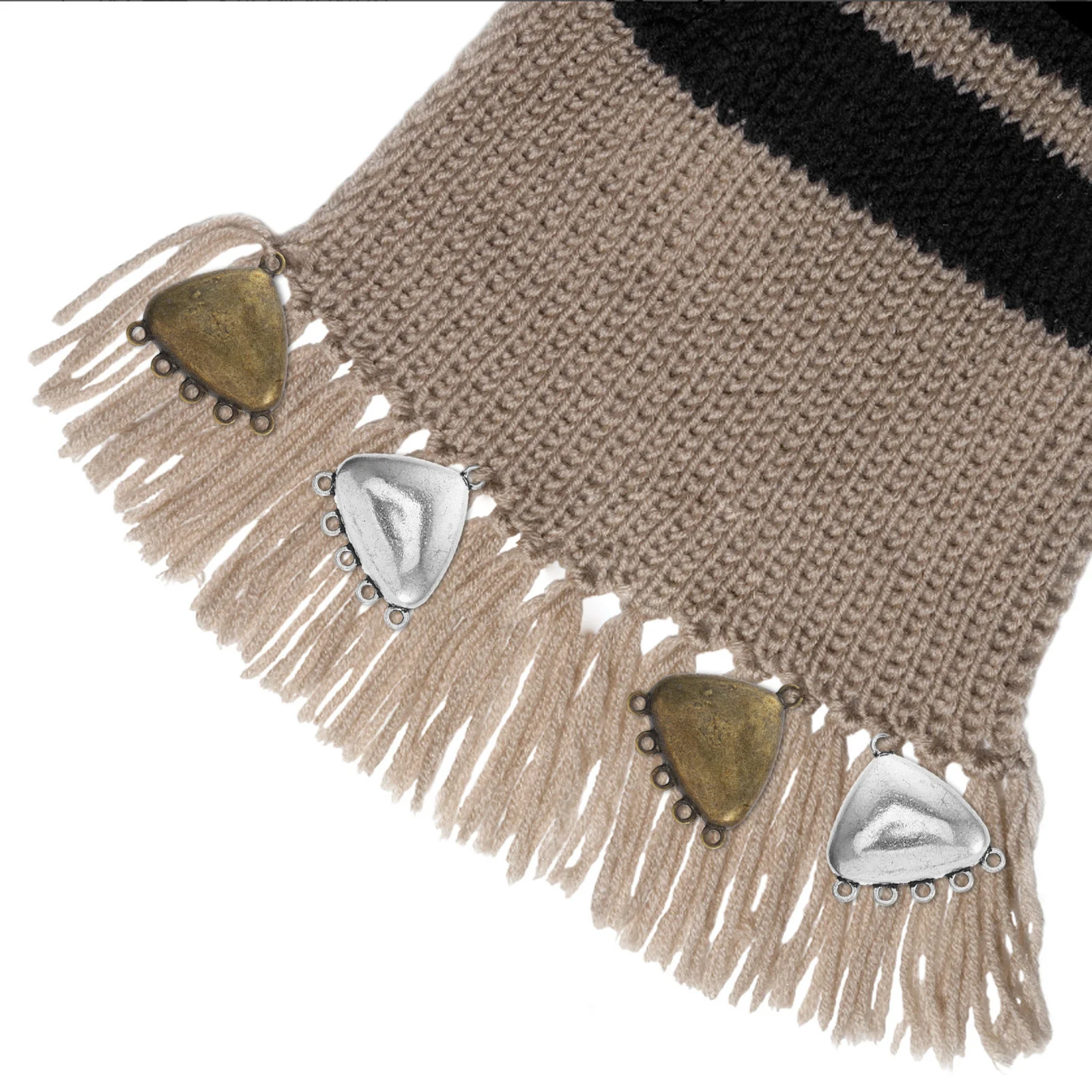 

4Pcs Alloy Jewelry Accessories Vintage Triangle Hollow Connectors Pendants DIY Necklace Earring Making Supplies