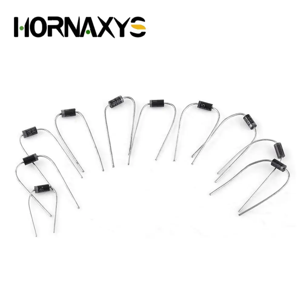 100Pcs 10 Values Rectifier Diode Assorted Diy Kit 1N4001 1N4002 1N4003 1N4004 1N4005 1N4006 1N4007 1N5817 1N5818 1N5819 With Box