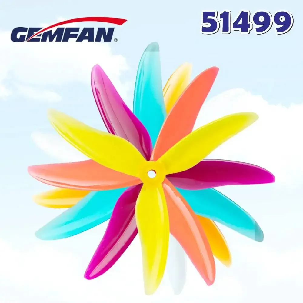 4PCS/ 2Pairs Gemfan Hurrica 51499 5inch Tri-blade Propeller Props for FPV RC Racing Freestyle 2207 2306 Motor