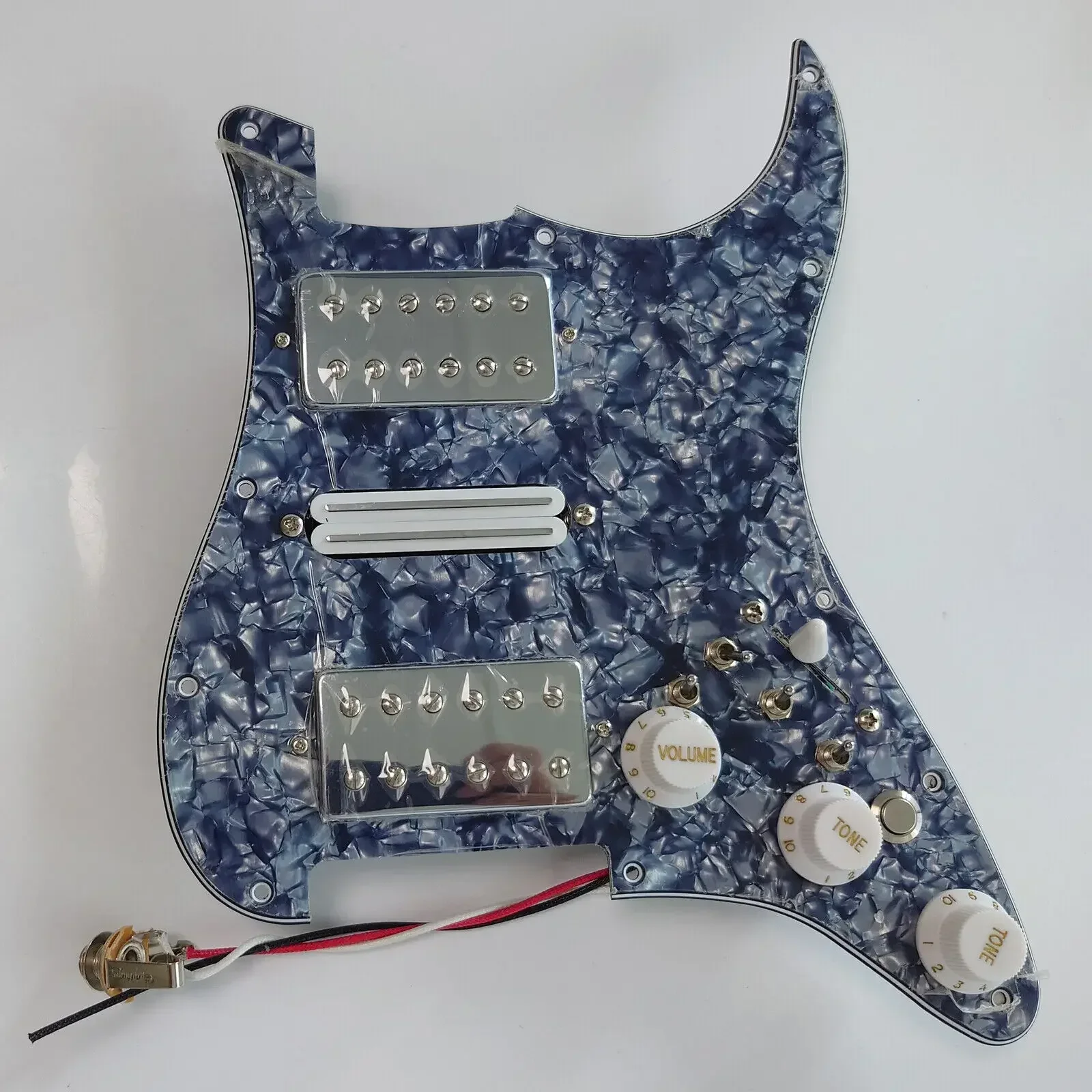 

HSH Prewired St Pickguard Set with Kill Switch & Chrome Humbucker Pickups for ST Electric Guitar - Replacement Parts