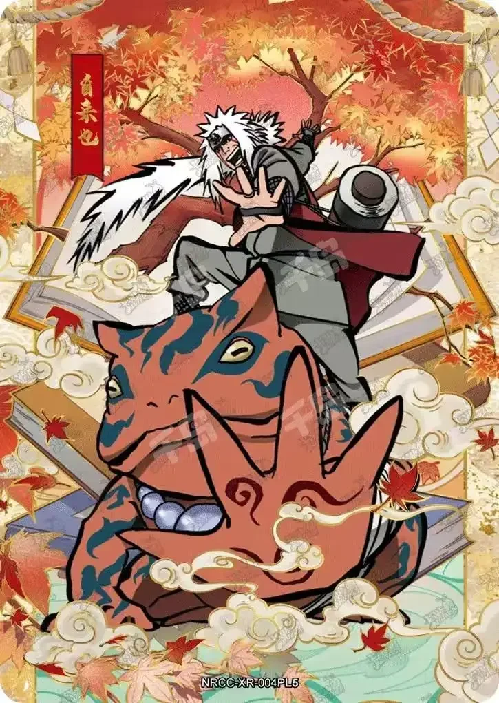 بطاقات تجارية من سلسلة KAYOU Naruto XR رقم 001-006، I Love Luo، Jiraiya، Kakashi. بطاقة جمع شخصيات الرسوم المتحركة النادرة من جيرايا