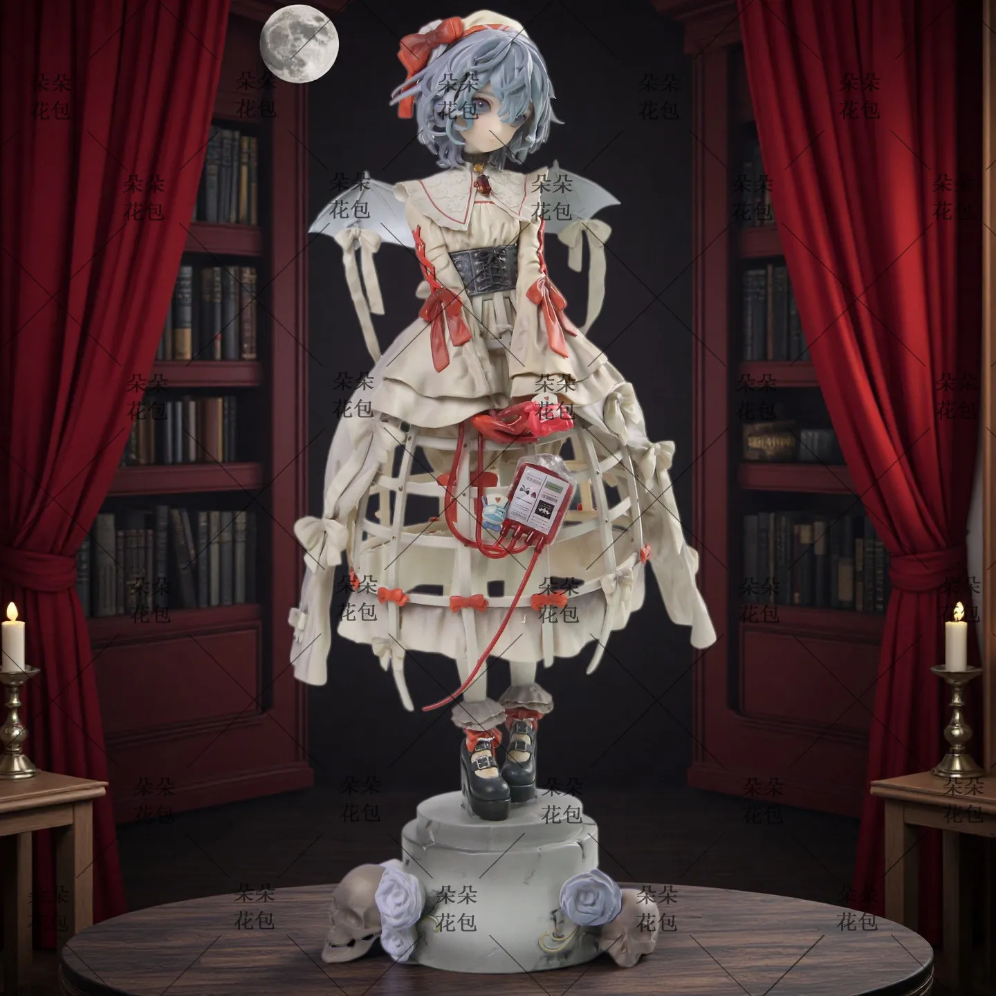 

Фигурка Ремилии Скарлет из Touhou Project, 27 см, с короткими волосами, высокодетализированная ПВХ-статуэтка, коллекционная настольная модель