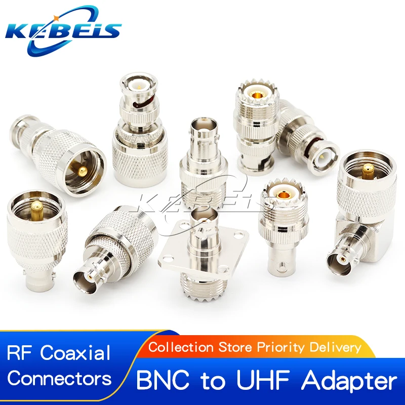 1Pcs BNC to UHF Adapter SO239 PL259 M UHF Male Female To BNC Male Female Connector Q9 BNC To UHF/M RF Coaxial Converter