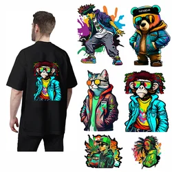 Hip-Hop Man Painted Patch Iron Sticker Patch For Clothing DTF T-Shirt Hoodie DIY Fashion Waterproof Heat Transfer Printing