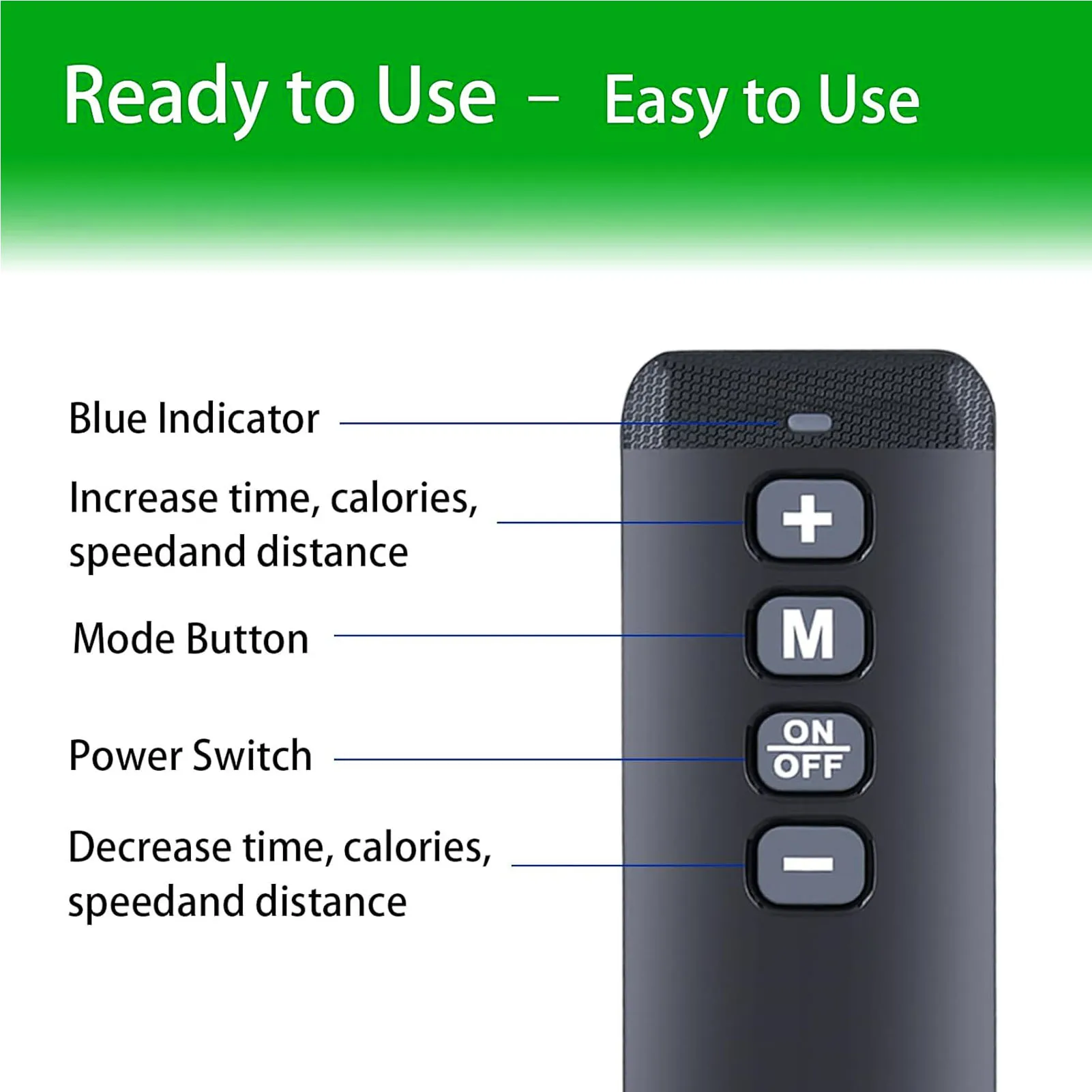 Remote Control Fit for Walking Pad Q1 Treadmill 32.8FT Range Running Machine Remote Control Replacement Black