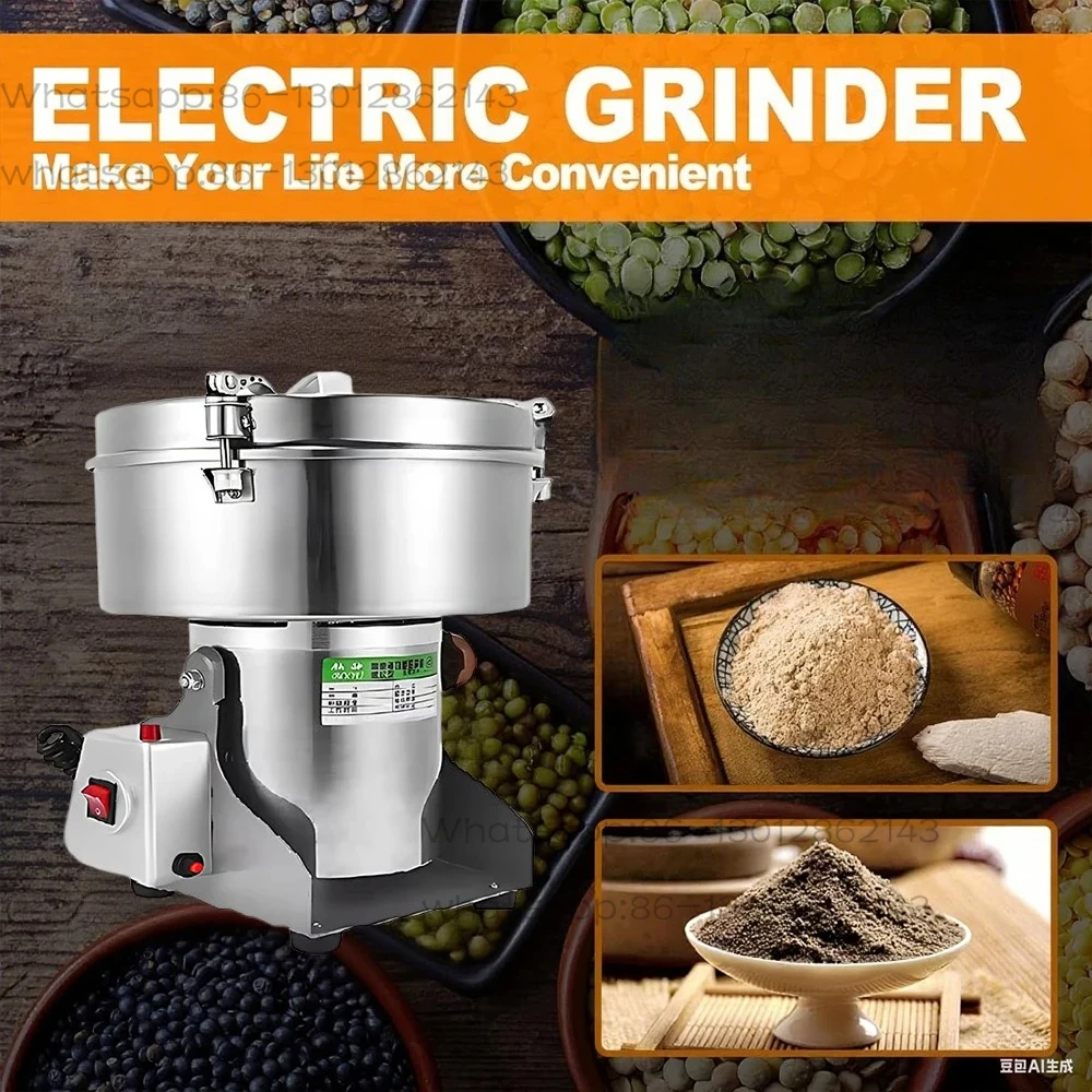 Powder Machine Grinder Mill High Speed Flour Grain Herbs Commercial Cereals Spices Grinder