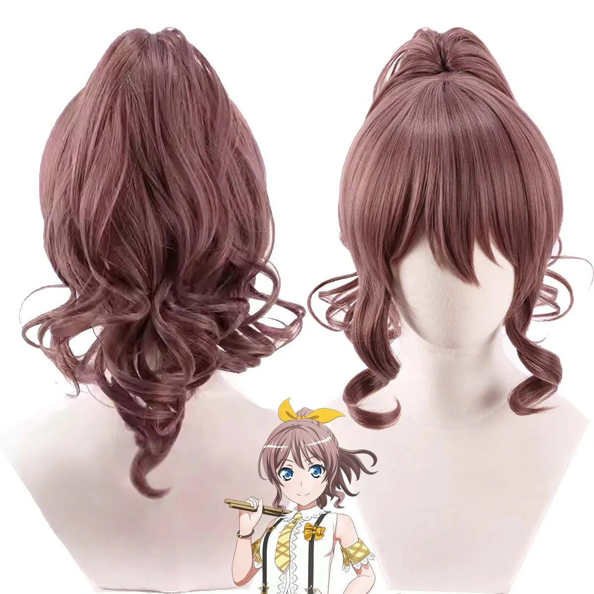 

Женский парик для костюма на Хэллоуин BanG Dream Poppin'Party Yamabuki Saaya