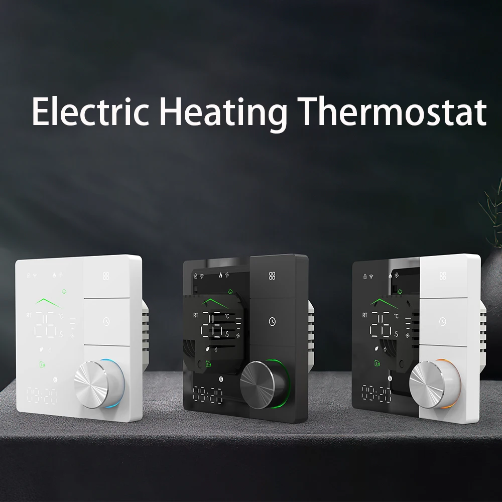 Tuya WiFi Temperature Controller BHT-18 Matter Smart Electric Heating Thermostat Week Programming AI Heating Control Thermostat
