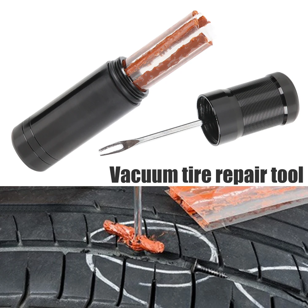 Portable Original Bicycle Tubeless Tire Repair Tool 5PCS Set Tyre Drill Puncture For Urgent Glue Free Repair Rubber Stripes