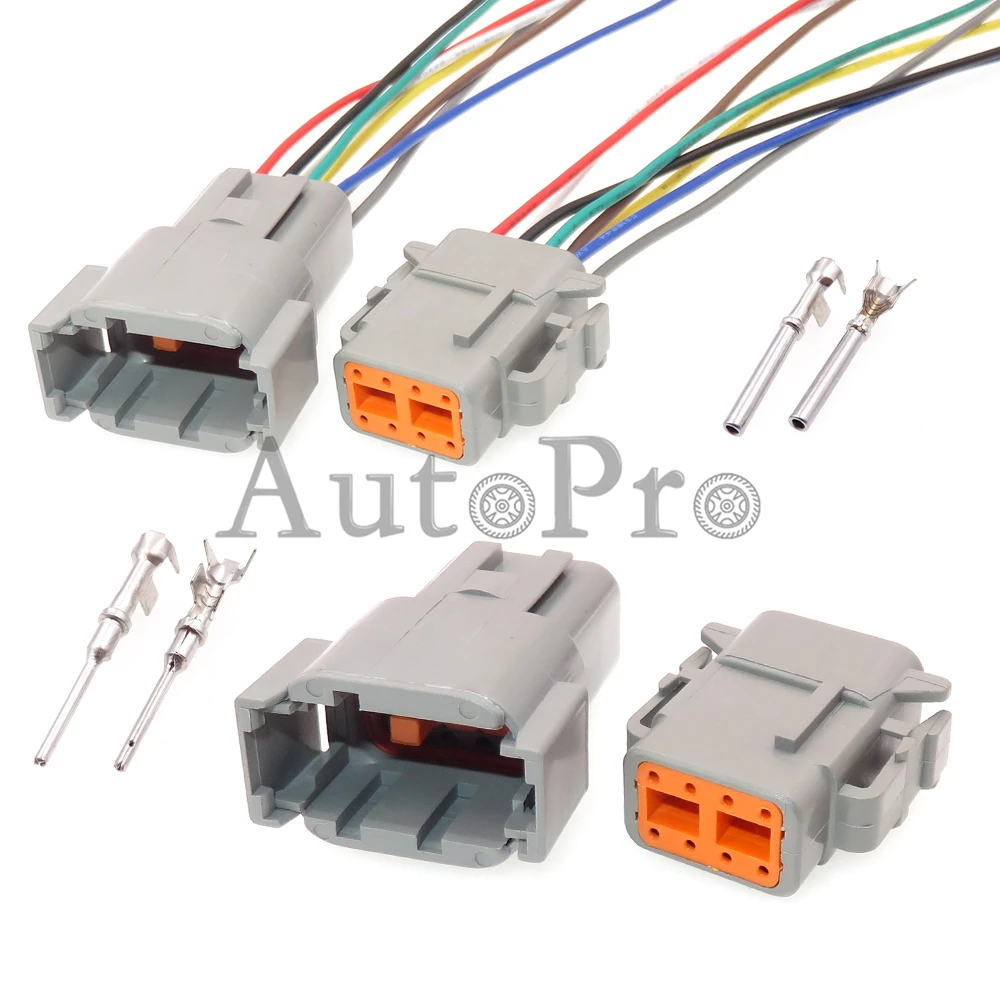 1 Set 8 Hole Auto Sealed Wiring Harness Plug DTM06-8S DTM04-8P ATM04-8P AC Assembly Large Power Socket for Truck