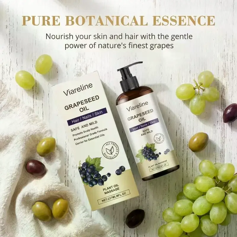 Aceite Esencial de Semilla de Uva para Nutrir Cabello, Uñas y Piel, Tratamiento Multiusos, Hidrata y Nutre para Resultados Saludables