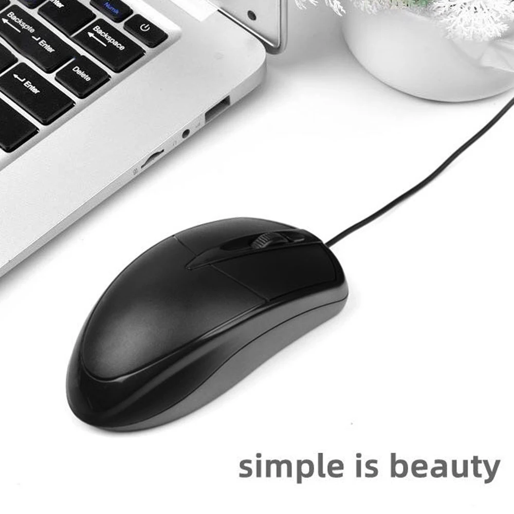 Hot Sell 1.2m Neutral Wired Mouse 2.4Ghz With USB Cable Ergonomic Ultra Thin Mice For PC Laptop Business Computer Office Mouse